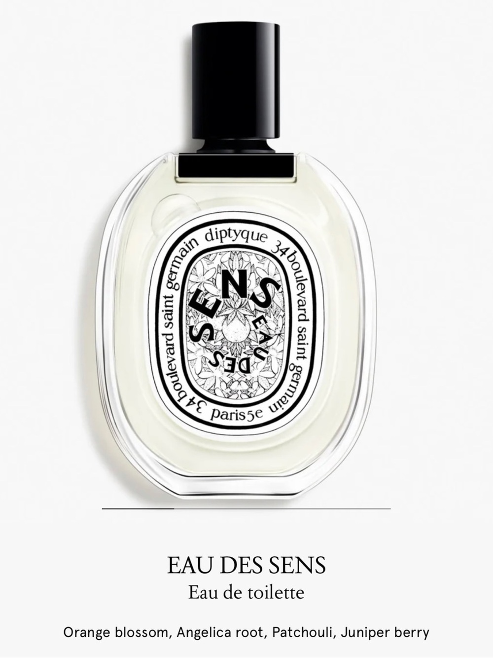 Diptique, 100 ml, SENS. Eau des toilette.